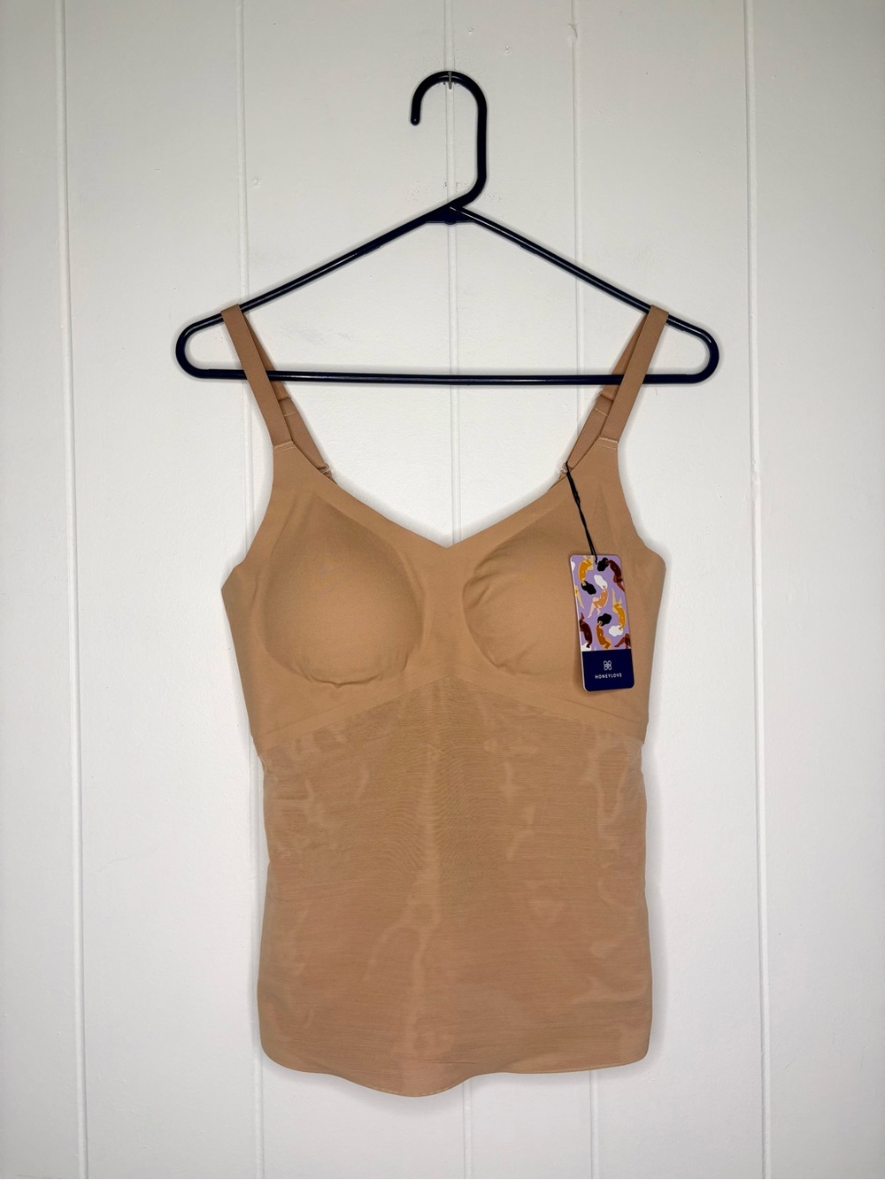 NWT Honeylove LiftWear Tank SAND Beige Tan Shapewear Smoothing Top Medium